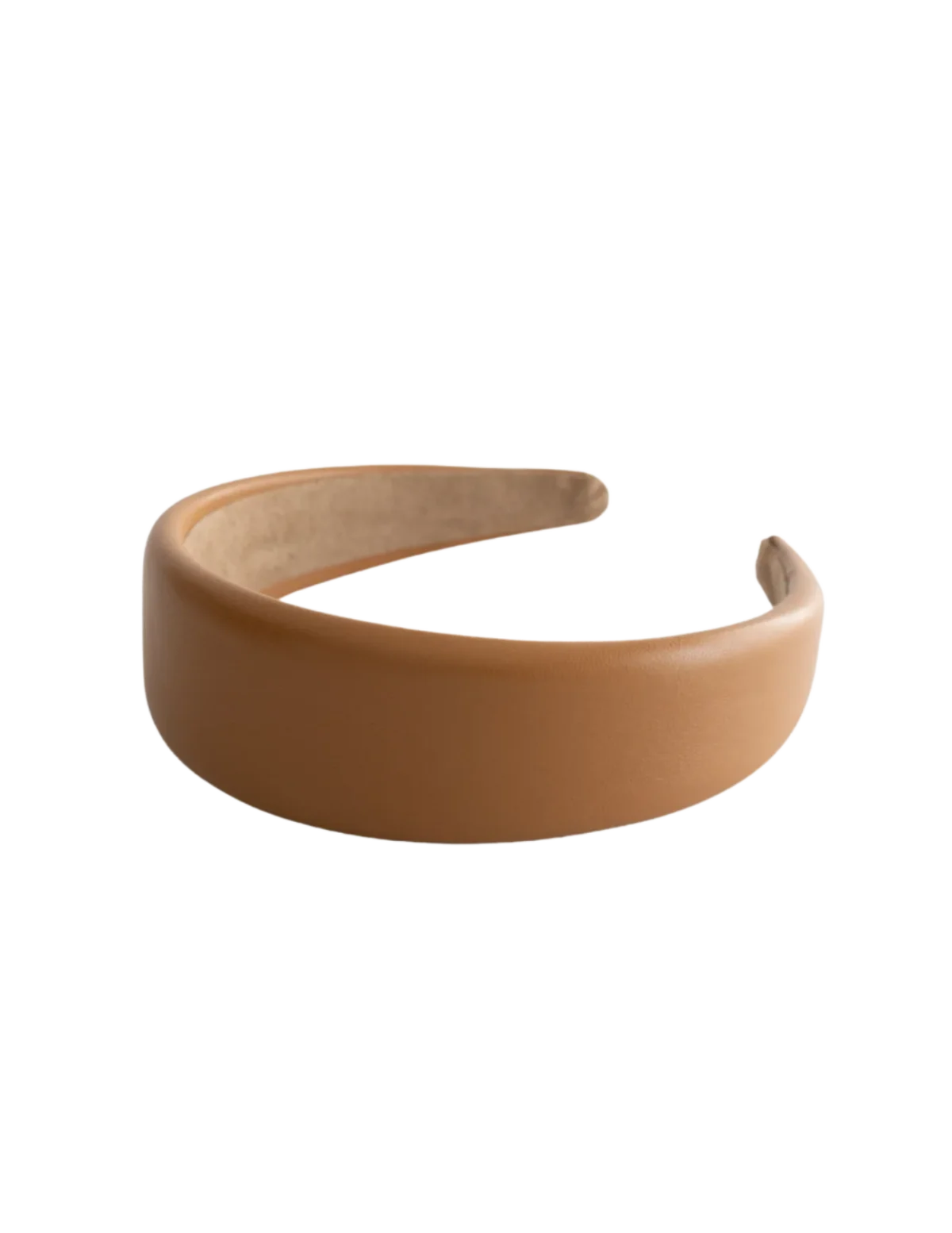 Faux Leather Headband- Camel